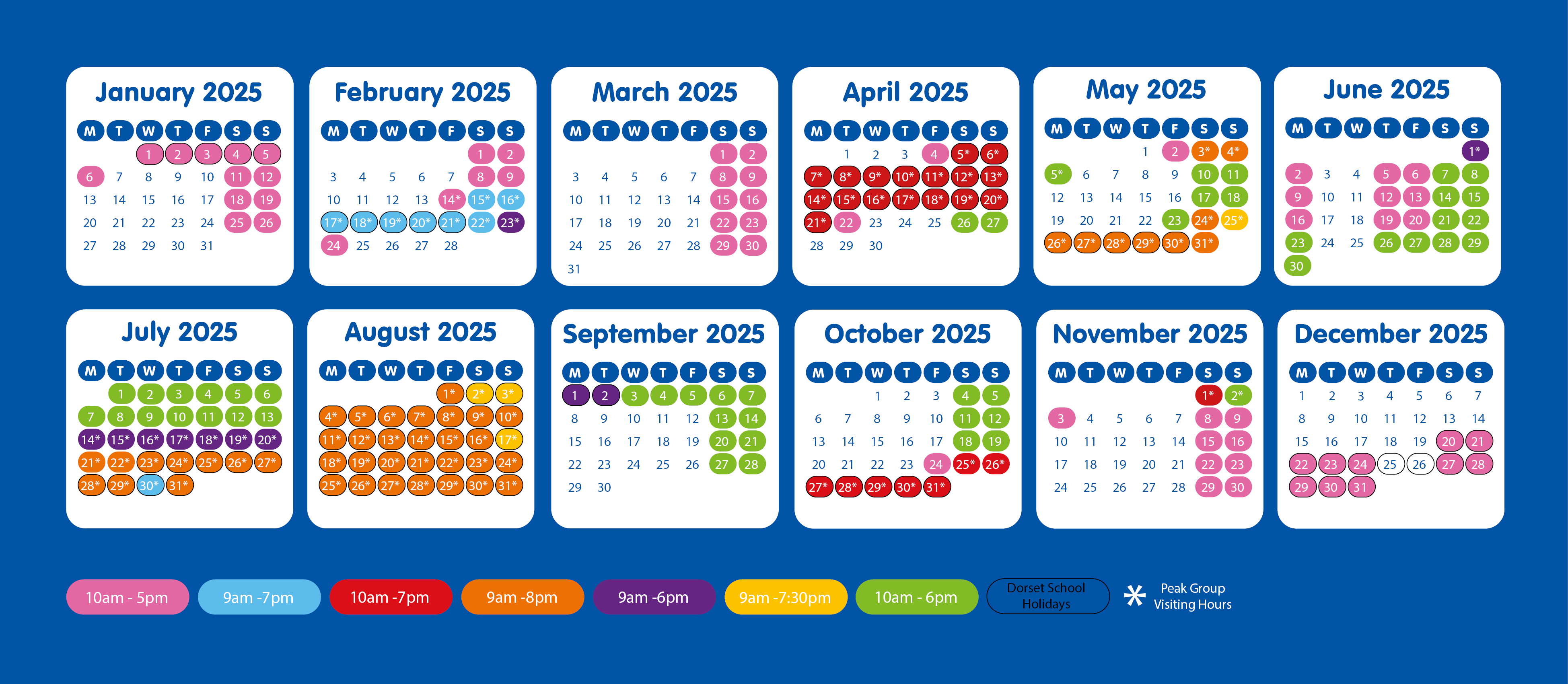 2025 SPL Poole yearly calendar