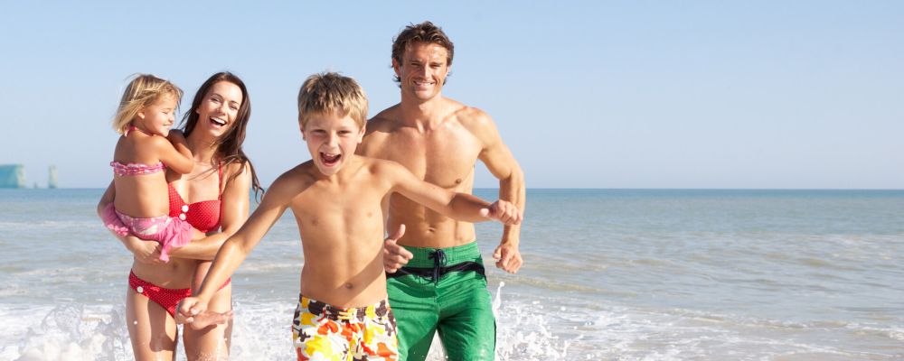 Family at the beach