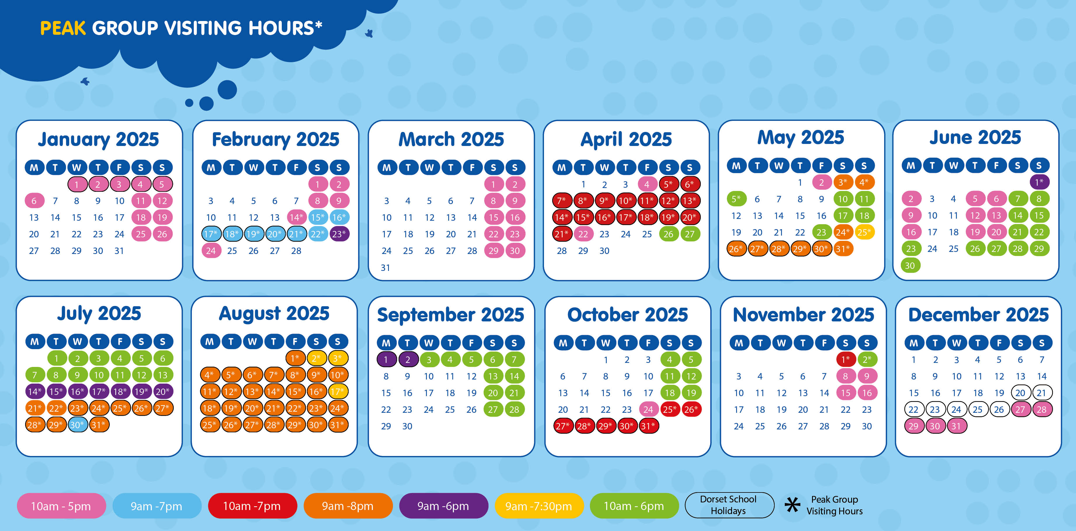 2025 SPL Poole yearly calendar